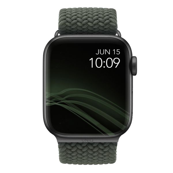 Uniq Aspen Geflochtenes Armband für die Apple Watch 1-9 / SE - 38/40/41 mm / Series 10 - 42 mm - Zypressengrün