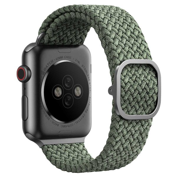 Uniq Aspen Geflochtenes Armband für die Apple Watch 1-9 / SE - 38/40/41 mm / Series 10 - 42 mm - Zypressengrün