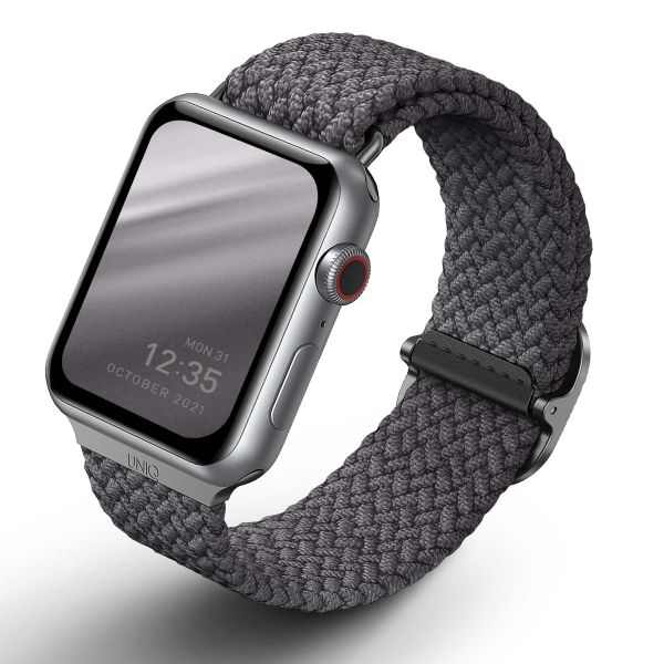 Uniq Aspen Geflochtenes Armband für die Apple Watch 1-9 / SE / Ultra (2) – 42/44/45/49 mm – Granitgrau