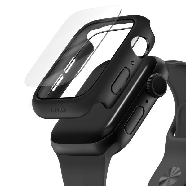 Uniq Nautic Apple Watch Hülle mit Wasserdichtem Gehärtetem Glas-Displayschutz für die Apple Watch 4-6 / SE - 40 mm - Midnight Black