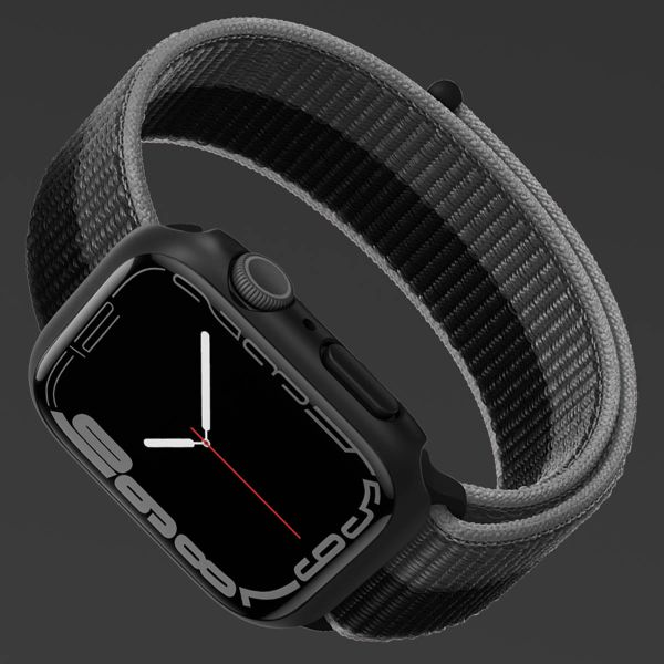 Uniq Legion Apple Watch Hülle mit Gehärtetem Glas-Displayschutz für die Apple Watch 7-9 - 41 mm - Midnight Black