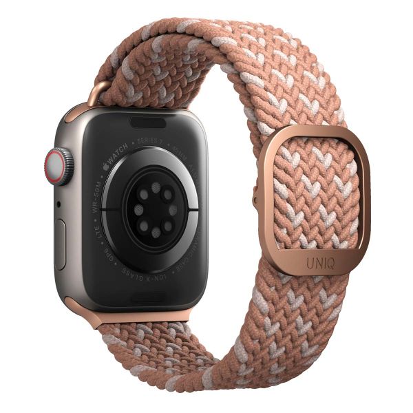 Uniq Aspen Designer Edition Geflochtenes Armband für die Apple Watch 1-9 / SE – 38/40/41 mm – Citrus Pink