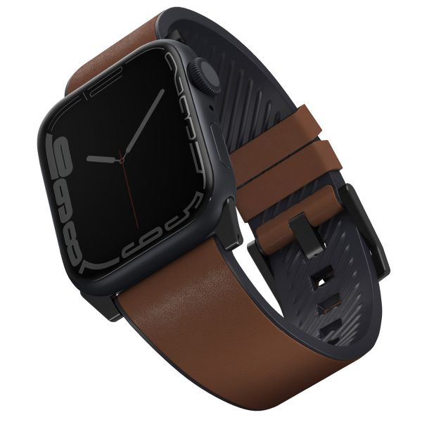 Uniq Straden Wasserdichtes Lederarmband für die Apple Watch 1-9 / SE / Ultra (2) – 42/44/45/49 mm – Toffee Brown