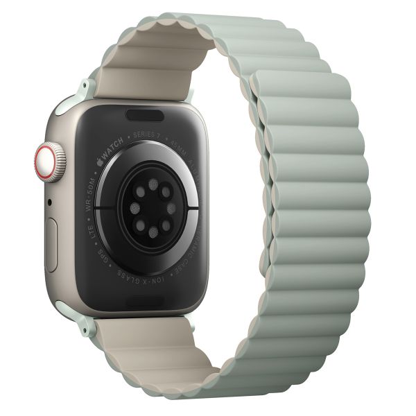 Uniq Revix doppelseitiges Armband für die Apple Watch 1-9 / SE – 38/40/41 mm – Sage / Beige