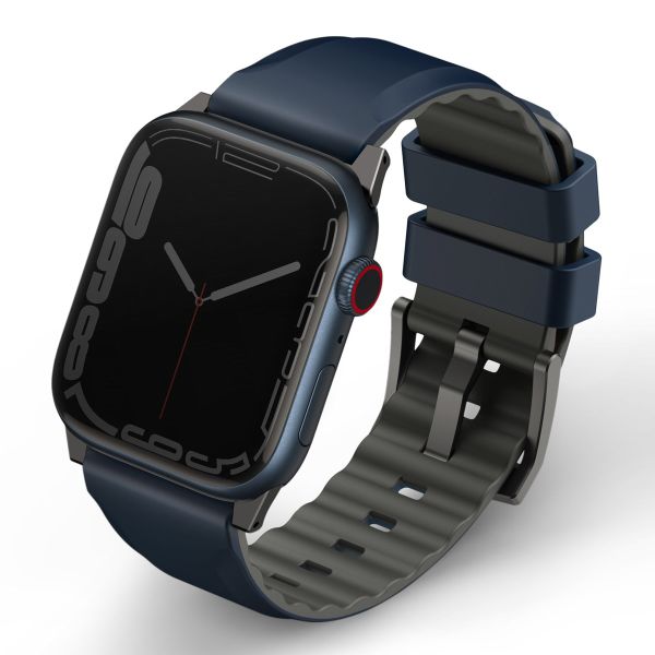 Uniq Linus AiroSoft™ Silikonarmband für die Apple Watch 1-9 / SE / Ultra (2) – 42/44/45/49 mm – Nautisches Blau