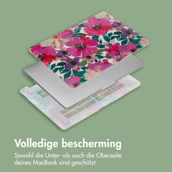 imoshion Design Laptop Cover für MacBook Pro 14 Zoll (2021) / Pro 14 Zoll (2023) M3 chip - A2442 / A2779 / A2918 - Floral Water Color