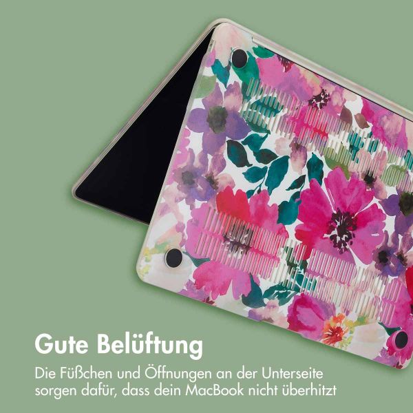 imoshion Design Laptop Cover für MacBook Air 13 Zoll (2022) / Air 13 Zoll (2024) M3 chip - A2681 / A3113 - Floral Water Color