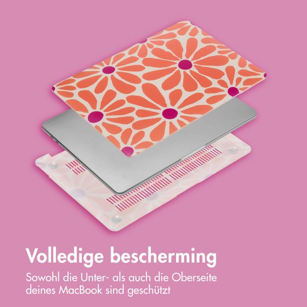 imoshion Design Laptop Cover für MacBook Air 15 Zoll (2023) / Air 15 Zoll (2024) M3 chip - A2941 / A3114 - Orange Flower Connect