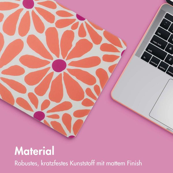 imoshion Design Laptop Cover für MacBook Pro 13 Zoll (2020 / 2022) - A2289 / A2251 / A2338 - Orange Flower Connect