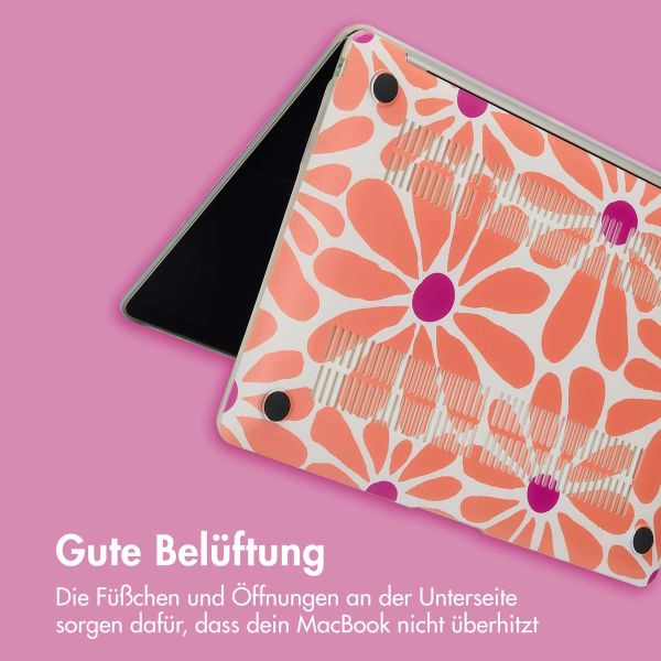 imoshion Design Laptop Cover für MacBook Pro 16 Zoll (2021) / Pro 16 Zoll (2023) M3 chip - A2485 / A2780 / A2991 - Orange Flower Connect