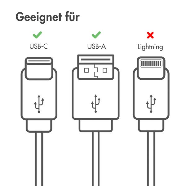 imoshion Braided USB-C-zu-USB Kabel - 1 Meter - Dunkelblau