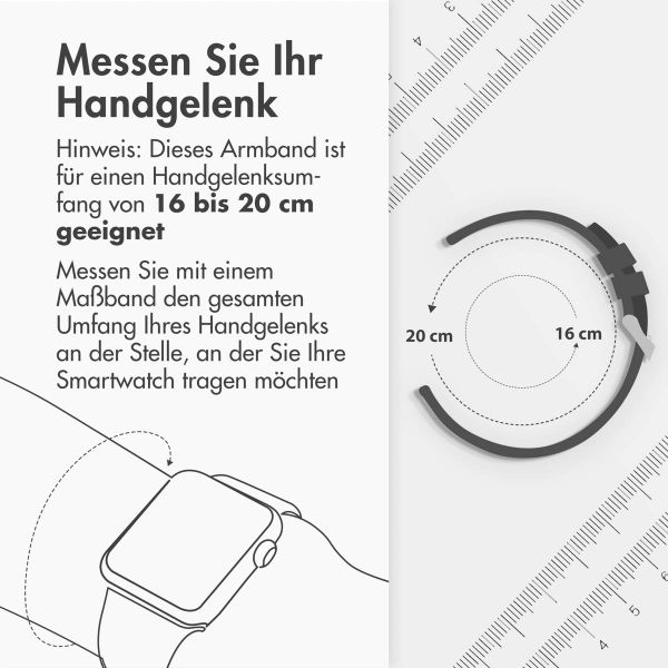 imoshion Silikonband⁺ für die Apple Watch Series 1-10 / SE / Ultra (2) - 42/44/45/46/49 mm - Navy - Größe M/L