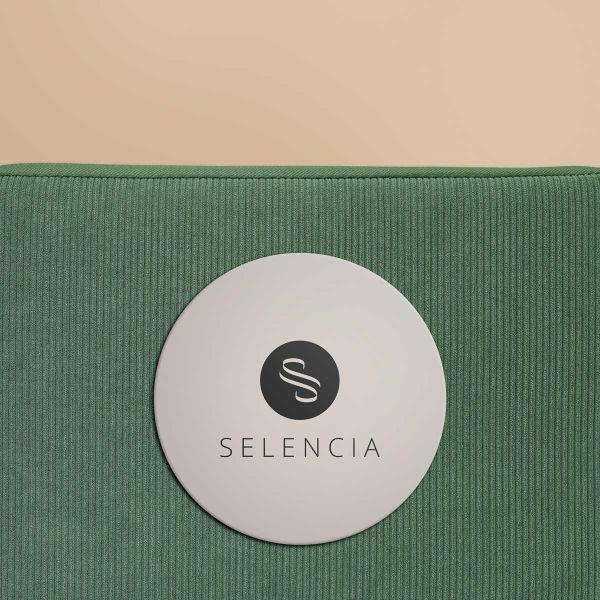 Selencia Cord Laptop Hülle 13-14 Zoll - Laptop Sleeve - Sage Green