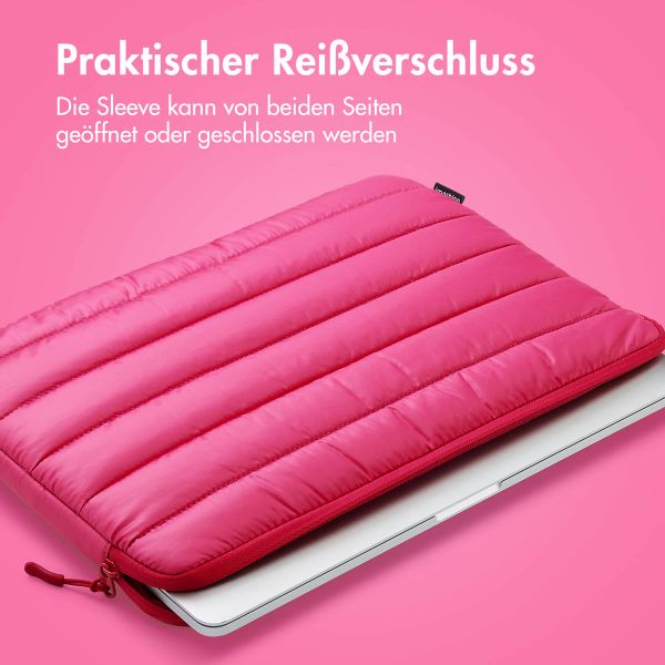 imoshion Puffer Laptop Hülle 13-14 Zoll - Laptop Sleeve - Hot Pink