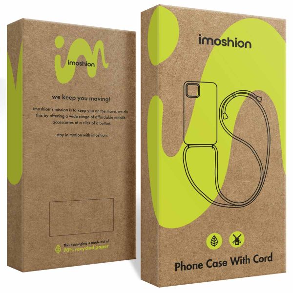 imoshion Back Cover mit Band + Armband für das iPhone 8 / 7  / SE (2022 / 2022) - Perlen Herzchen