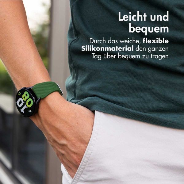 imoshion Flexibles Silikonarmband – Universeller 22-mm-Anschluss – Dunkelgrün