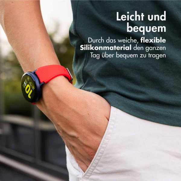 imoshion Flexibles Silikonarmband – Universeller 22-mm-Anschluss – Rot