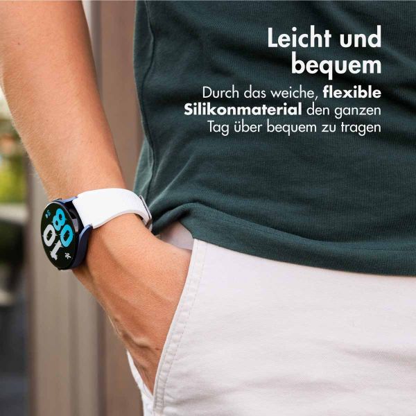 imoshion Flexibles Silikonarmband – Universeller 20-mm-Anschluss – Weiß