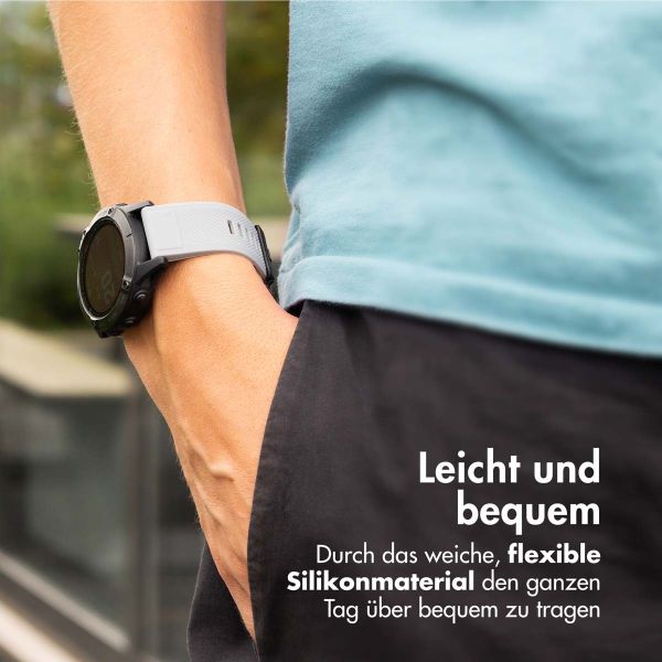 imoshion QuickFit® Silikonarmband - 22 mm Garmin Watch Anschluss - Grau