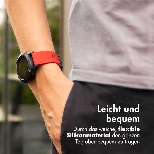 imoshion QuickFit® Silikonarmband - 26 mm Garmin Watch Anschluss - Rot