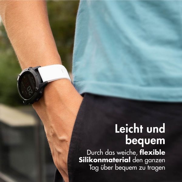 imoshion QuickFit® Silikonarmband - 26 mm Garmin Watch Anschluss - Weiß