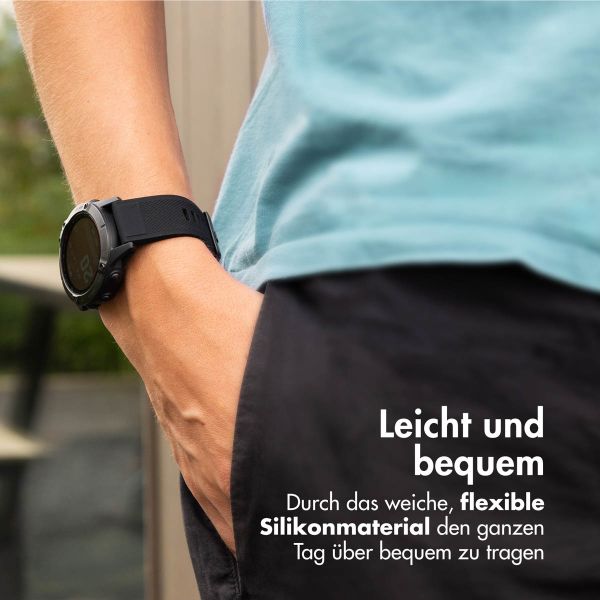 imoshion QuickFit® Silikonarmband - 26 mm Garmin Watch Anschluss - Schwarz