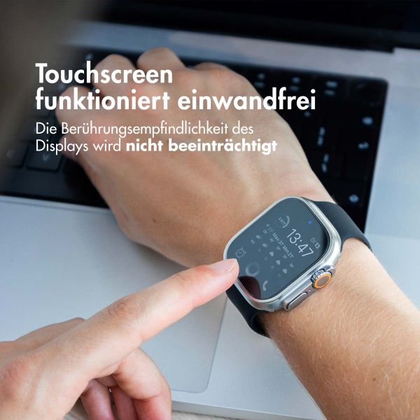 Accezz Displayschutz aus gehärtetem Glas mit Applikator Apple Watch Ultra (2) – 49 mm