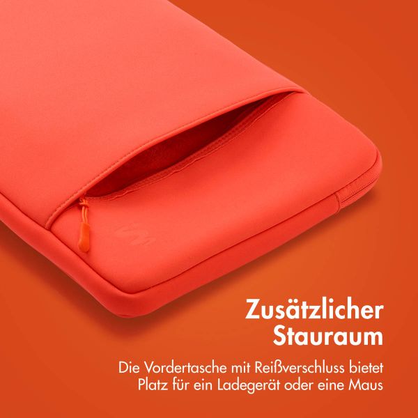 imoshion Laptop Hülle 13 Zoll - Laptop Sleeve mit Fach - Apricot Crush Orange