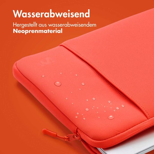 imoshion Laptop Hülle 13 Zoll - Laptop Sleeve mit Fach - Apricot Crush Orange