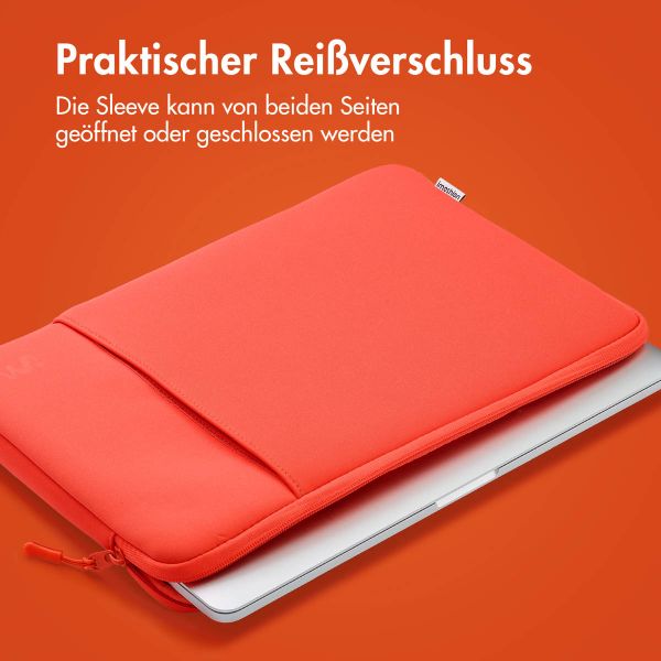 imoshion Laptop Hülle 13 Zoll - Laptop Sleeve mit Fach - Apricot Crush Orange