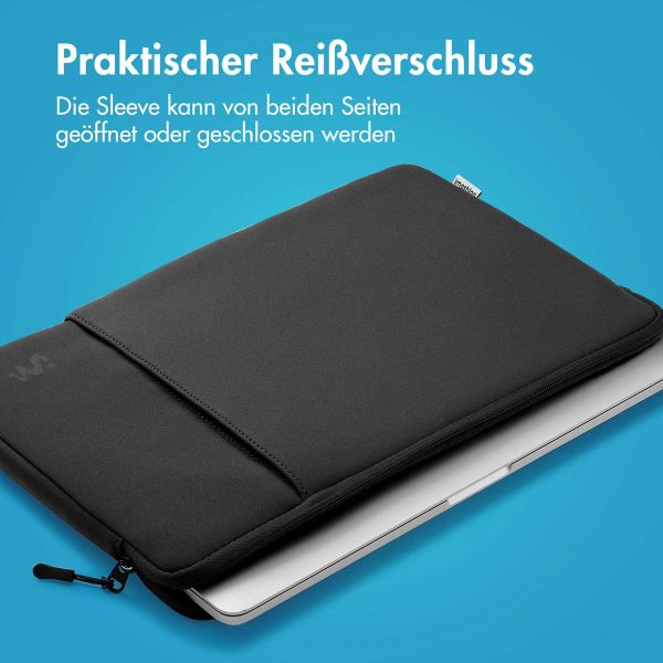 imoshion Laptop Hülle 13 Zoll - Laptop Sleeve mit Fach - Black