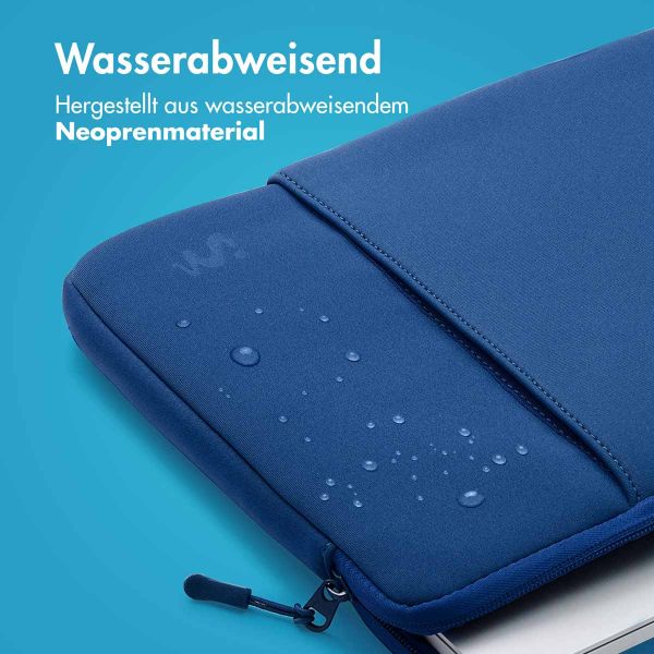 imoshion Laptop Hülle 15-16 Zoll - Laptop Sleeve mit Fach - Cobalt Blue