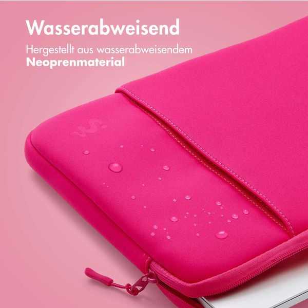 imoshion Laptop Hülle 13 Zoll - Laptop Sleeve mit Fach - Hot Pink