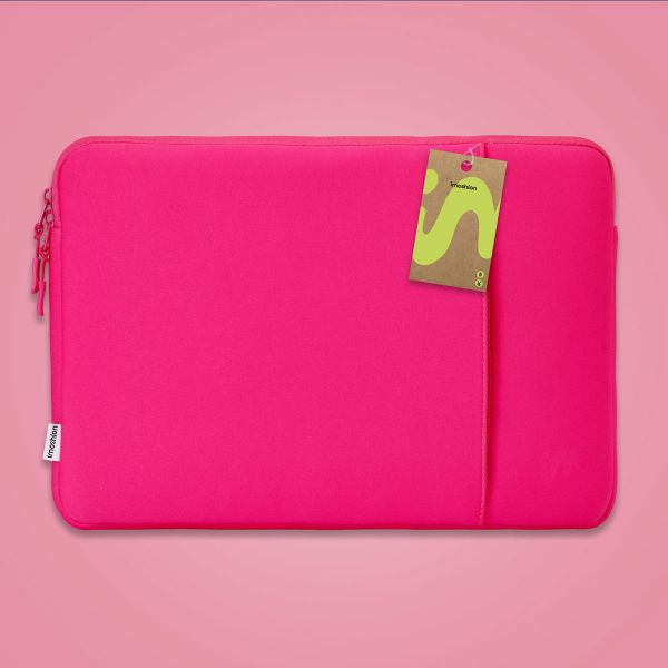 imoshion Laptop Hülle 13 Zoll - Laptop Sleeve mit Fach - Hot Pink