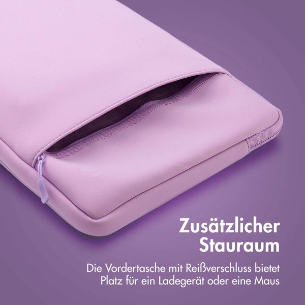 imoshion Laptop Hülle 15-16 Zoll - Laptop Sleeve mit Fach - Lavender Lilac