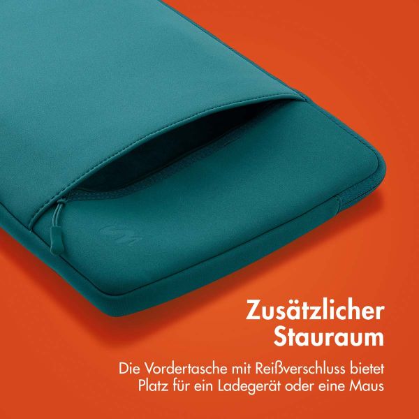 imoshion Laptop Hülle 14 Zoll - Laptop Sleeve mit Fach - Petrol Green