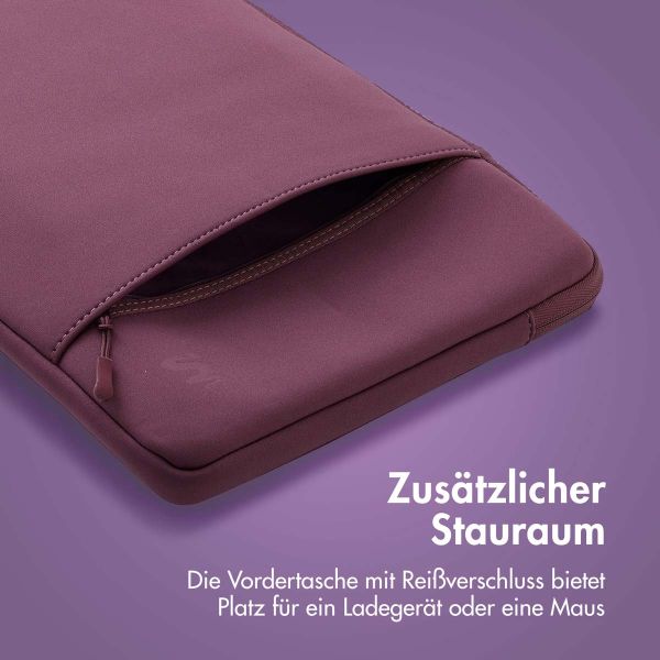 imoshion Laptop Hülle 15-16 Zoll - Laptop Sleeve mit Fach - Royal Plum