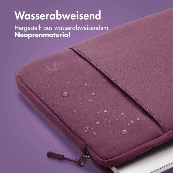 imoshion Laptop Hülle 15-16 Zoll - Laptop Sleeve mit Fach - Royal Plum