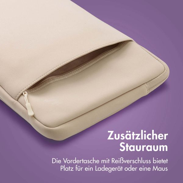 imoshion Laptop Hülle 14 Zoll - Laptop Sleeve mit Fach - Sandstone