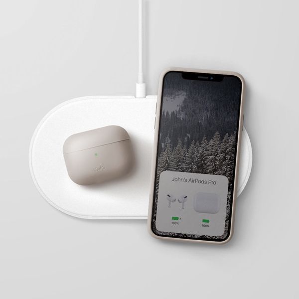 Uniq Lino Hybrid Liquid Silicone Case für Apple AirPods Pro 2 - Beige Ivory