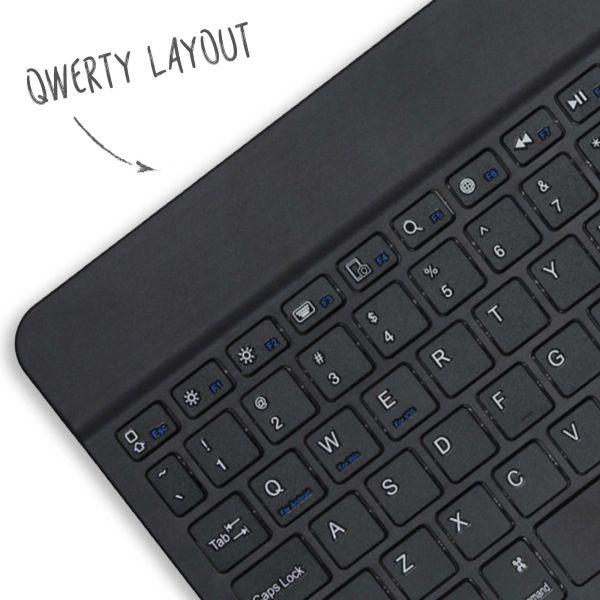 Accezz QWERTY Bluetooth Keyboard Klapphülle für das iPad Air 13 Zoll (2024) M2 - Schwarz