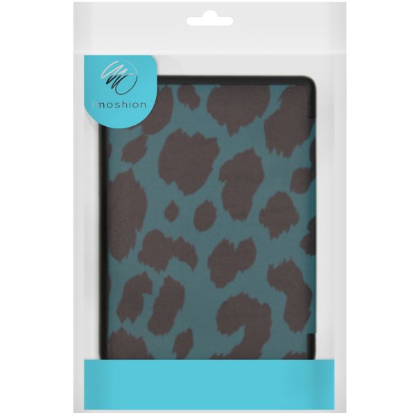 imoshion Design Slim Hard Case Sleepcover für das Kobo Clara Colour / Kobo Clara BW - Green Leopard