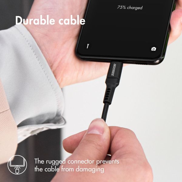 Accezz USB-C auf USB-Kabel für das Samsung Galaxy A13 (4G) - 2 m - Schwarz