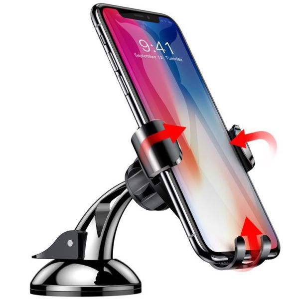 Baseus Osculum Type Gravity Car Mount für das iPhone 15 Pro Max - Handyhalterung für das Auto - Armaturenbrett - Schwarz