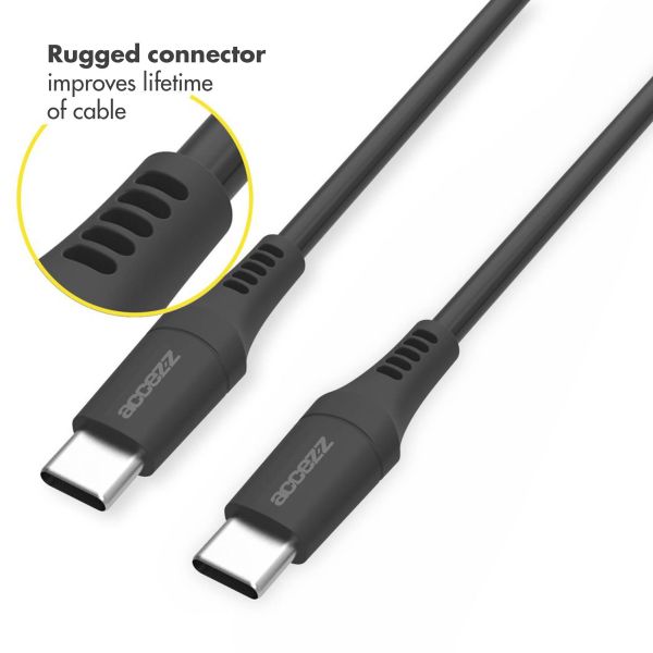Accezz USB-C auf USB-C Kabel für das Samsung Galaxy A71 - 0,2 m - Schwarz