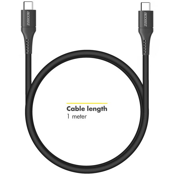 Accezz USB-C auf USB-C-Kabel für das iPhone 15 Pro Max - 1 m - Schwarz