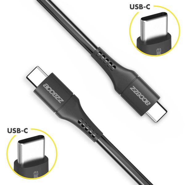 Accezz USB-C auf USB-C-Kabel für das Samsung Galaxy S23 Ultra - 1 m - Schwarz