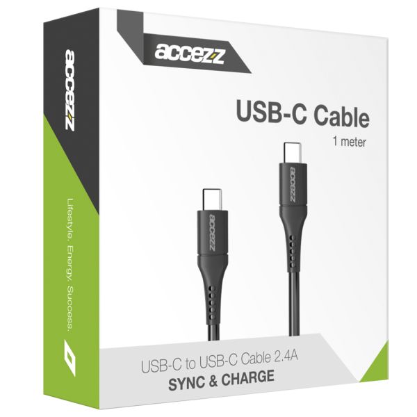 Accezz USB-C auf USB-C-Kabel für das Samsung Galaxy S20 - 1 m - Schwarz