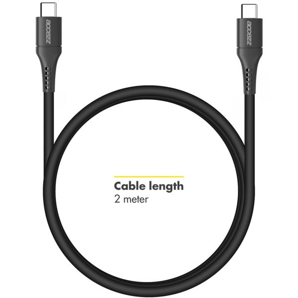 Accezz USB-C auf USB-C-Kabel für das Samsung Galaxy S23 Ultra - 2 m - Schwarz