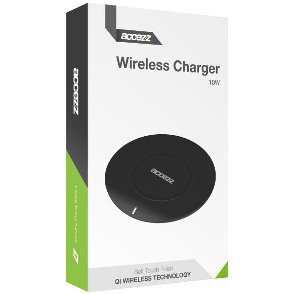 Accezz Qi Soft Touch Wireless Charger für das iPhone 15 - Kabelloses Ladegerät - 10 Watt - Schwarz